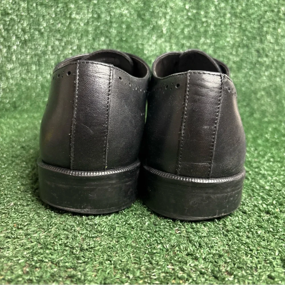 Bruno Magli Ansel Shoes Black Perforated Leather Made in Italy Mens 11 STUNNING